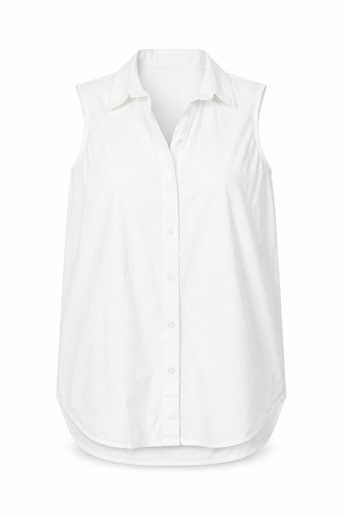 Womens UK Size S Kenar White Basic Button-Up