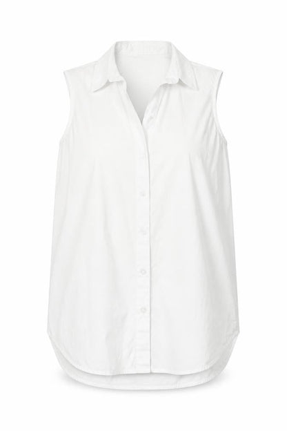 Womens UK Size S Kenar White Basic Button-Up