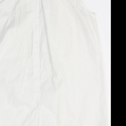 Womens UK Size S Kenar White Basic Button-Up