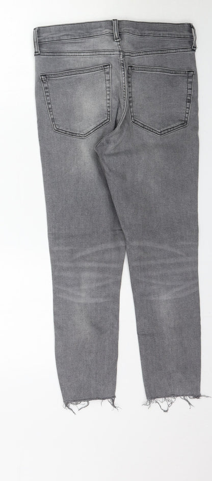 Topshop Womens Grey  Denim Skinny Jeans Size 28 L24 in