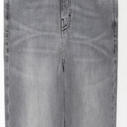 Topshop Womens Grey  Denim Skinny Jeans Size 28 L24 in