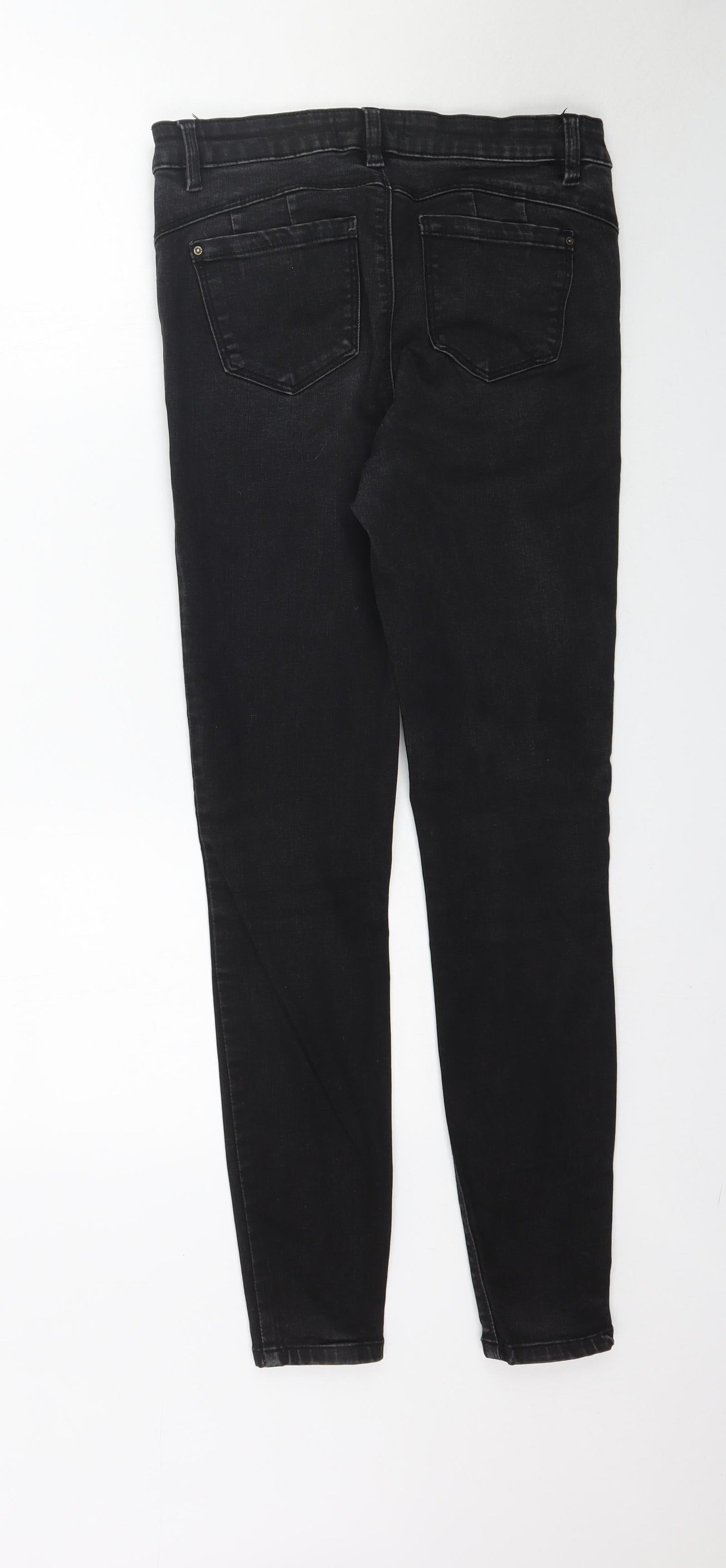 Denim Co. Womens Black  Denim Skinny Jeans Size 12 L30 in