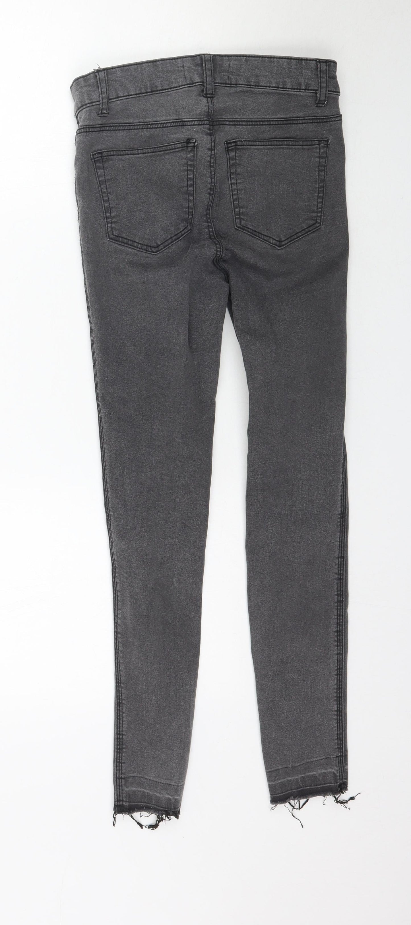 Denim Co. Womens Grey  Denim Skinny Jeans Size 8 L27 in