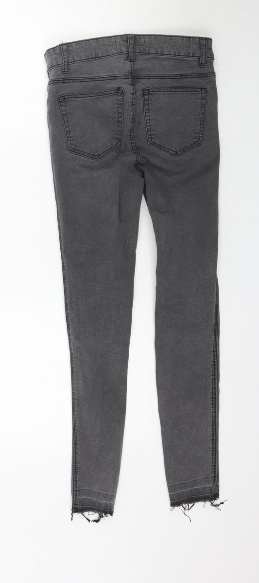 Denim Co. Womens Grey  Denim Skinny Jeans Size 8 L27 in