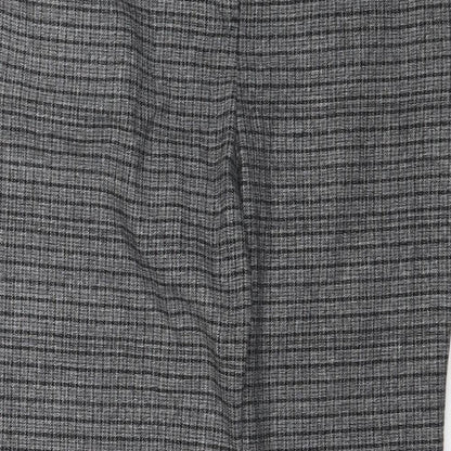 Tue Womens Grey Plaid  Trousers  Size 14 L28 in