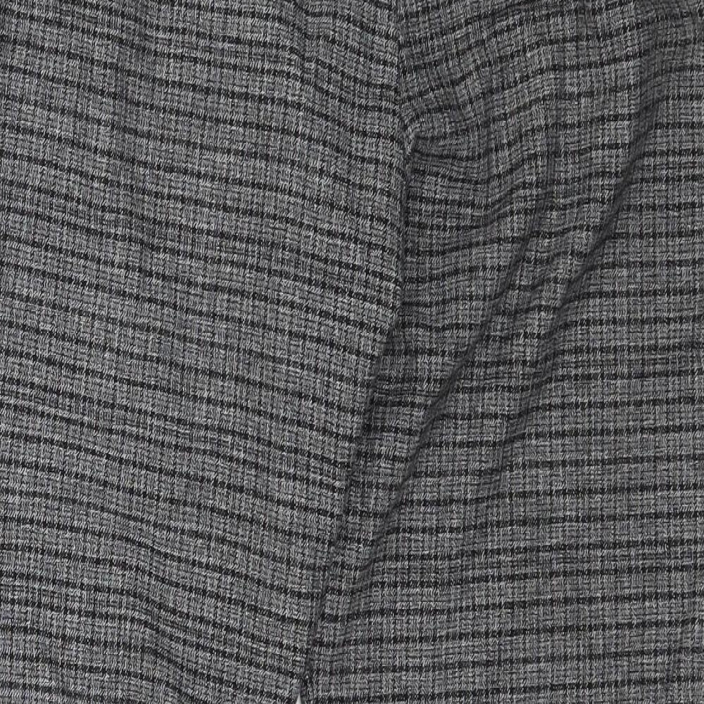 Tue Womens Grey Plaid  Trousers  Size 14 L28 in