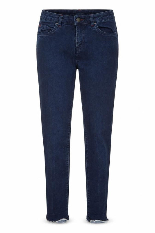 Front view of ESMARA women’s blue denim skinny jeans, size UK 12, 26-inch leg