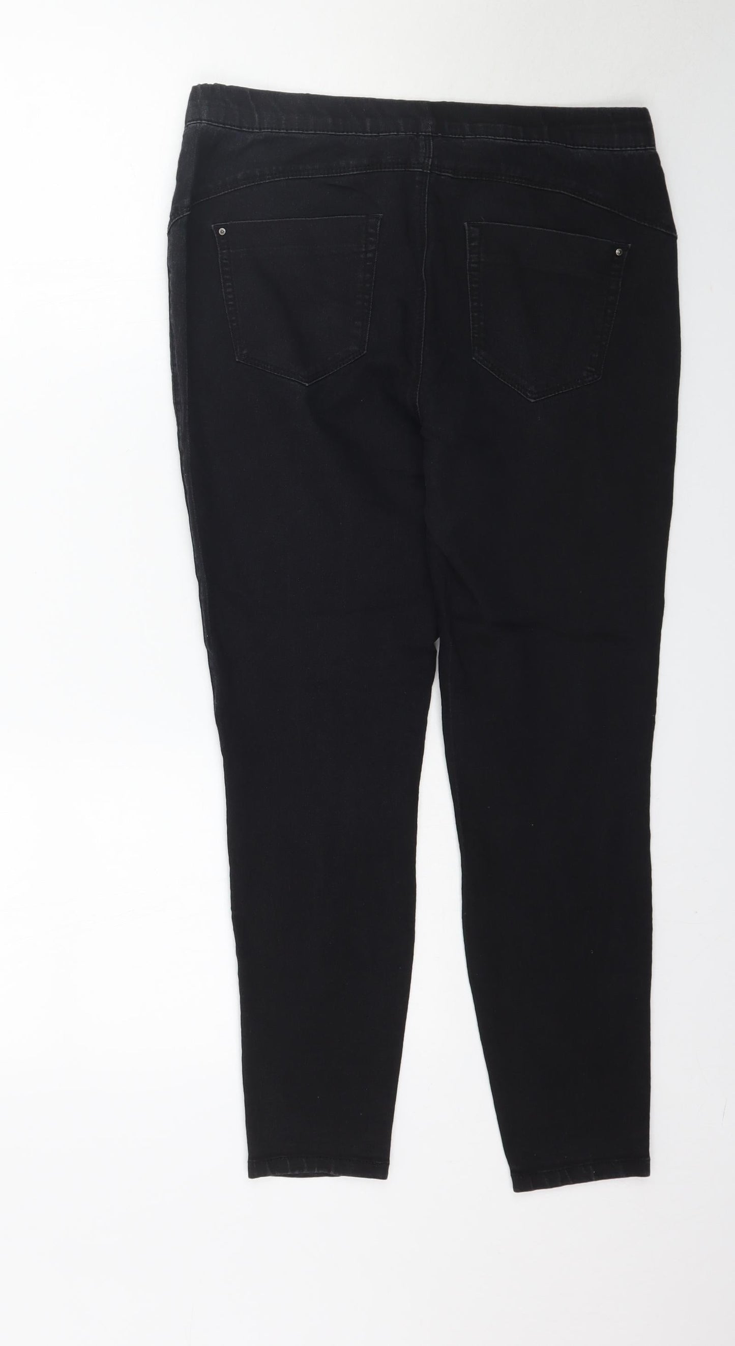 Denim Co. Womens Black  Denim Jegging Jeans Size 12 L26 in