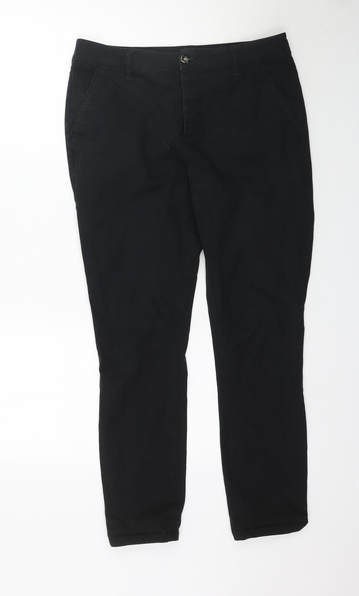 Womens UK Size 32 Preworn Regular Fit Skinny Black Jeans