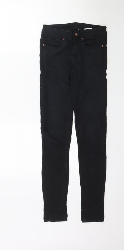 Preworn Womens Black  Denim Skinny Jeans Size 6 L30 in
