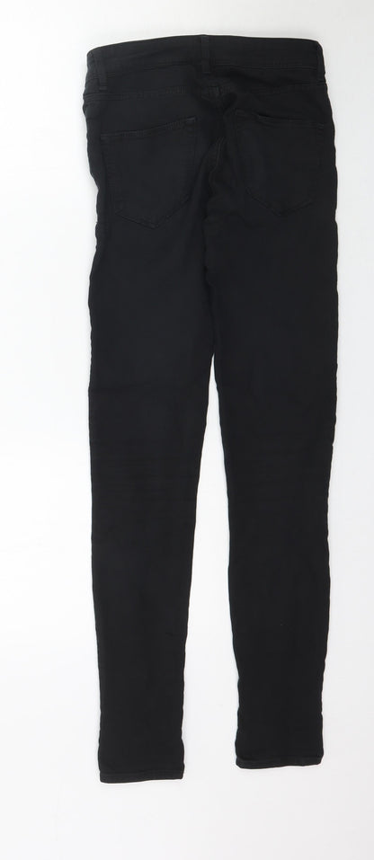 Preworn Womens Black  Denim Skinny Jeans Size 6 L30 in