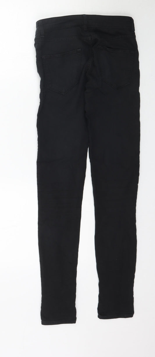 Preworn Womens Black  Denim Skinny Jeans Size 6 L30 in