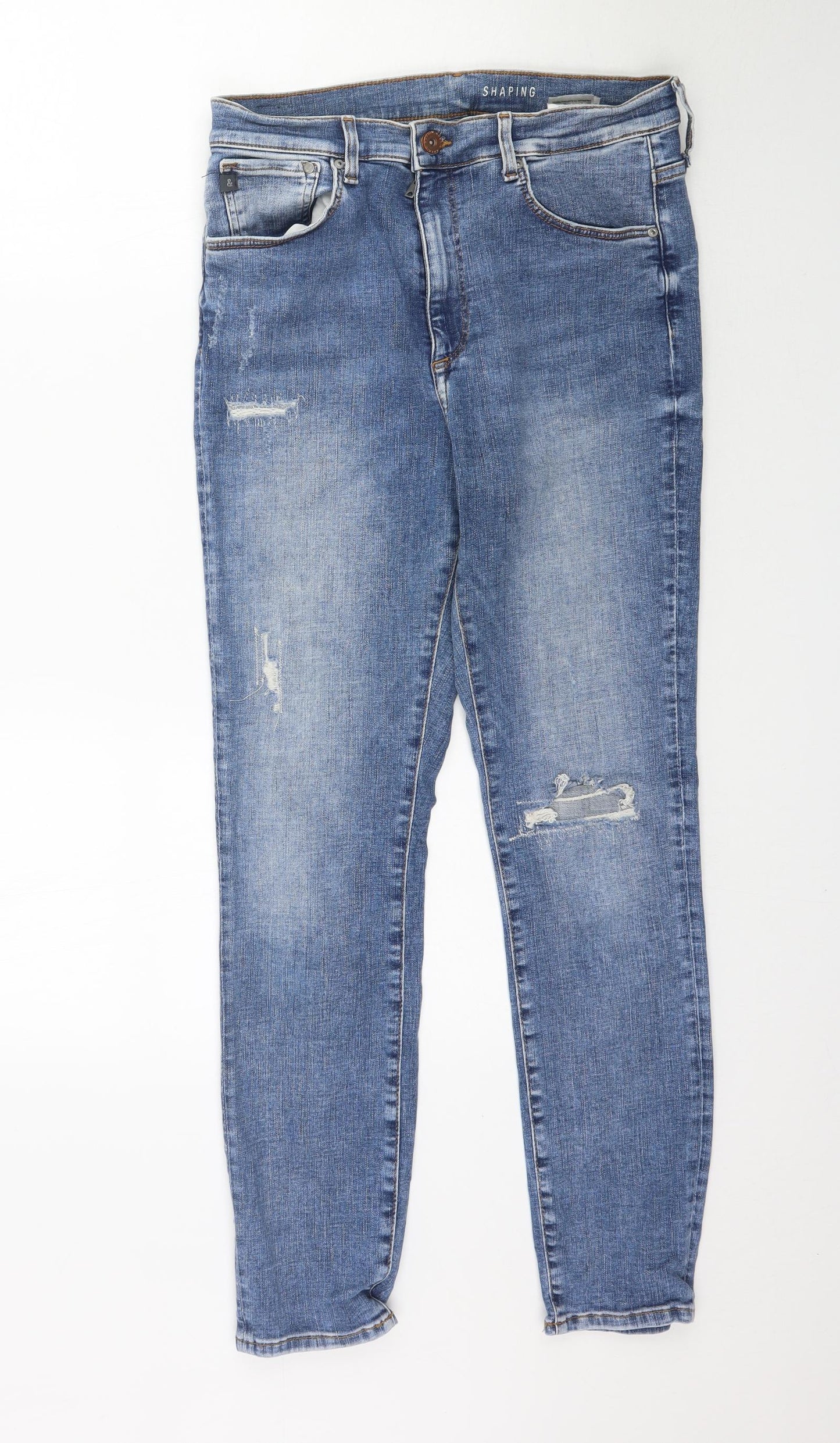 & Denim Womens Blue  Denim Skinny Jeans Size 30 in L29 in