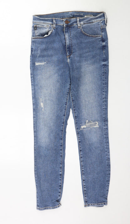 & Denim Womens Blue  Denim Skinny Jeans Size 30 in L29 in
