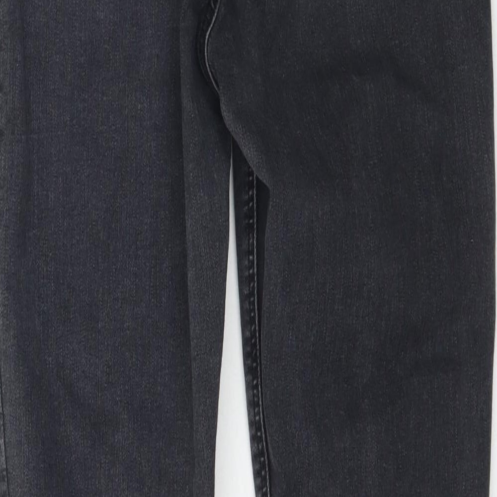 Topshop Womens Black  Denim Skinny Jeans Size 32 L28 in