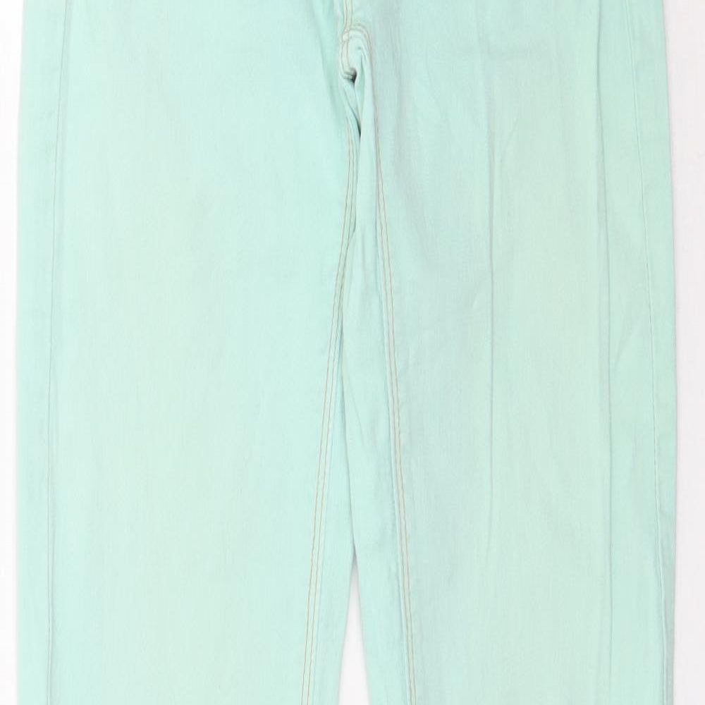 Womens UK Size 4 TALLY WEiJL Regular Fit Skinny Green Jeans