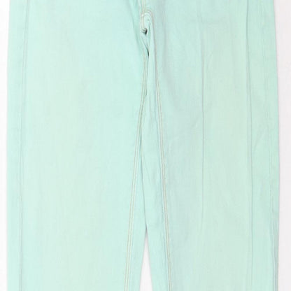 Womens UK Size 4 TALLY WEiJL Regular Fit Skinny Green Jeans