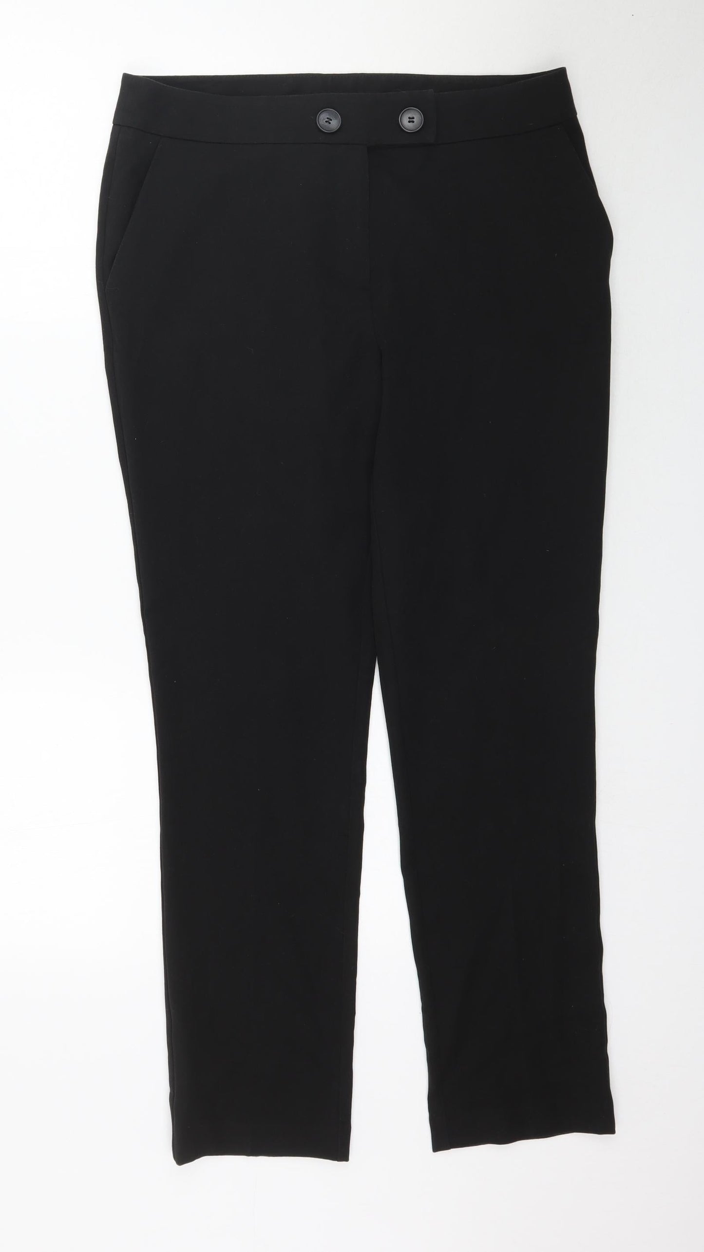 Womens UK Size 12 By Very Regular Fit  Black Trousers