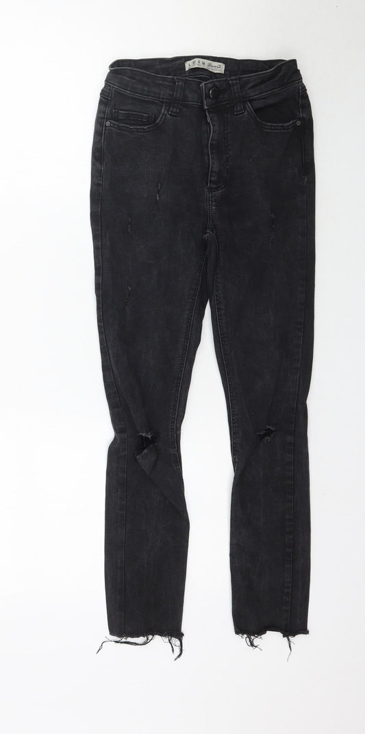 Denim Co. Womens Black  Denim Skinny Jeans Size 4 L25 in