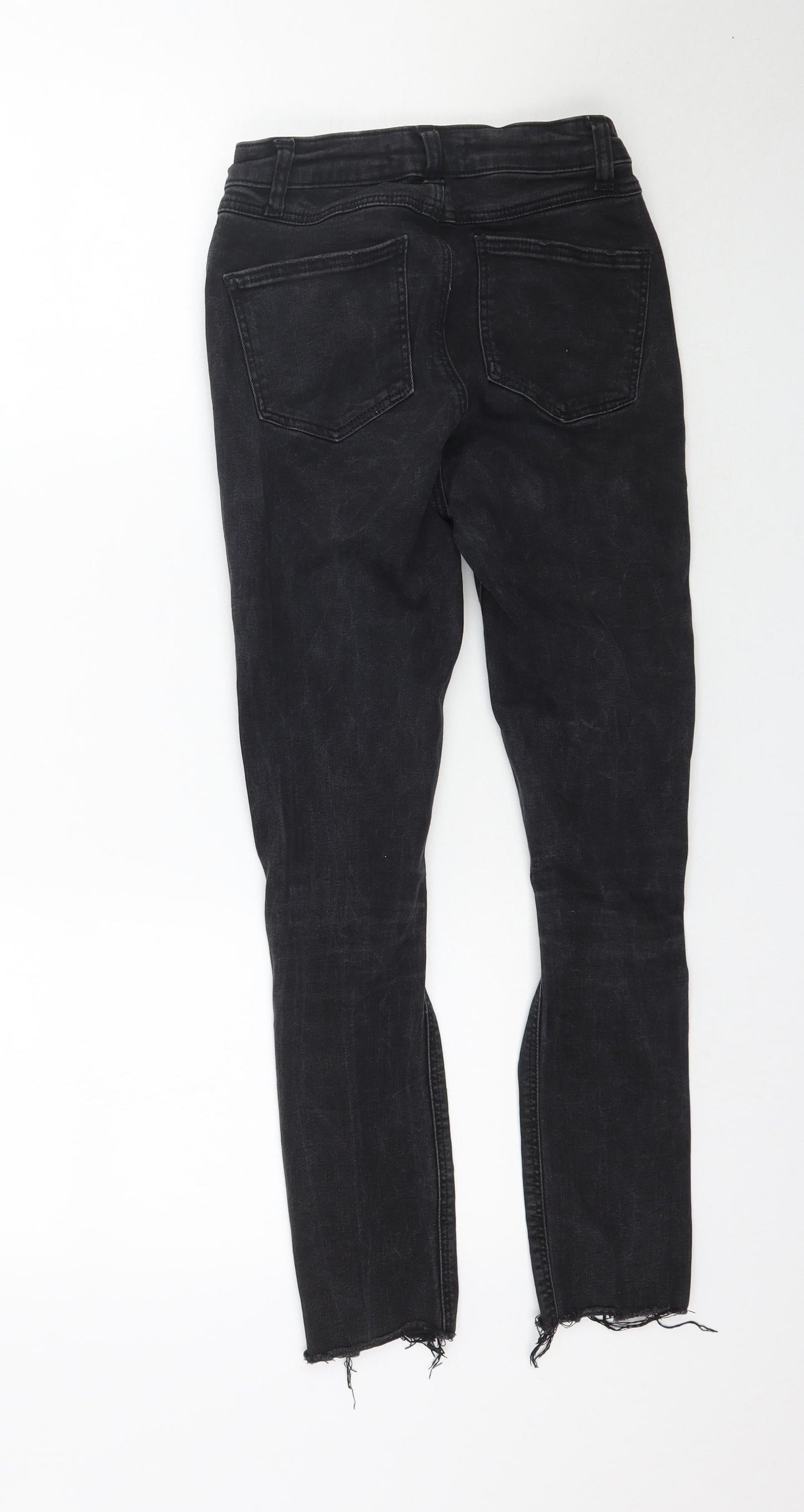 Denim Co. Womens Black  Denim Skinny Jeans Size 4 L25 in