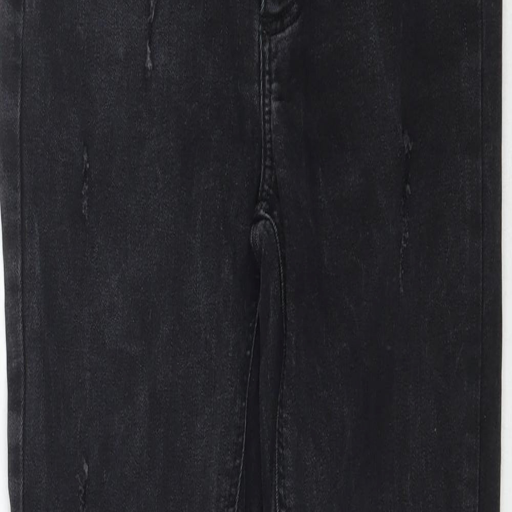 Denim Co. Womens Black  Denim Skinny Jeans Size 4 L25 in