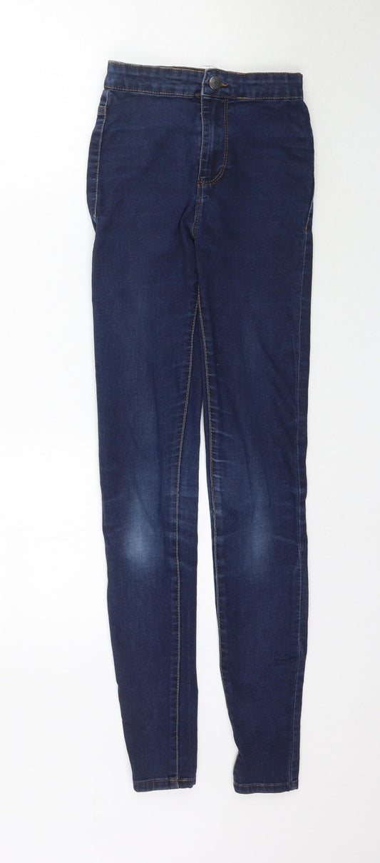 Denim Co. Womens Blue  Denim Skinny Jeans Size 4 L30 in