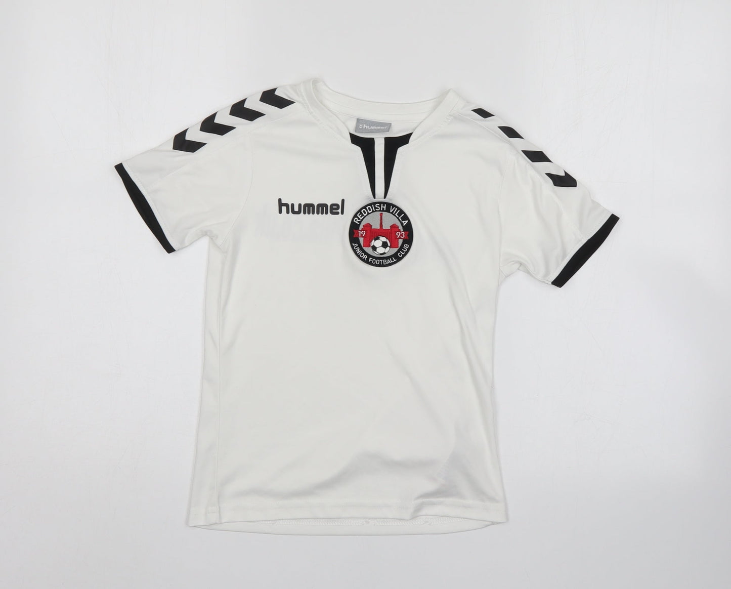 Hummel Boys White   Jersey Casual Size 7 Years  - Reddish villa fc