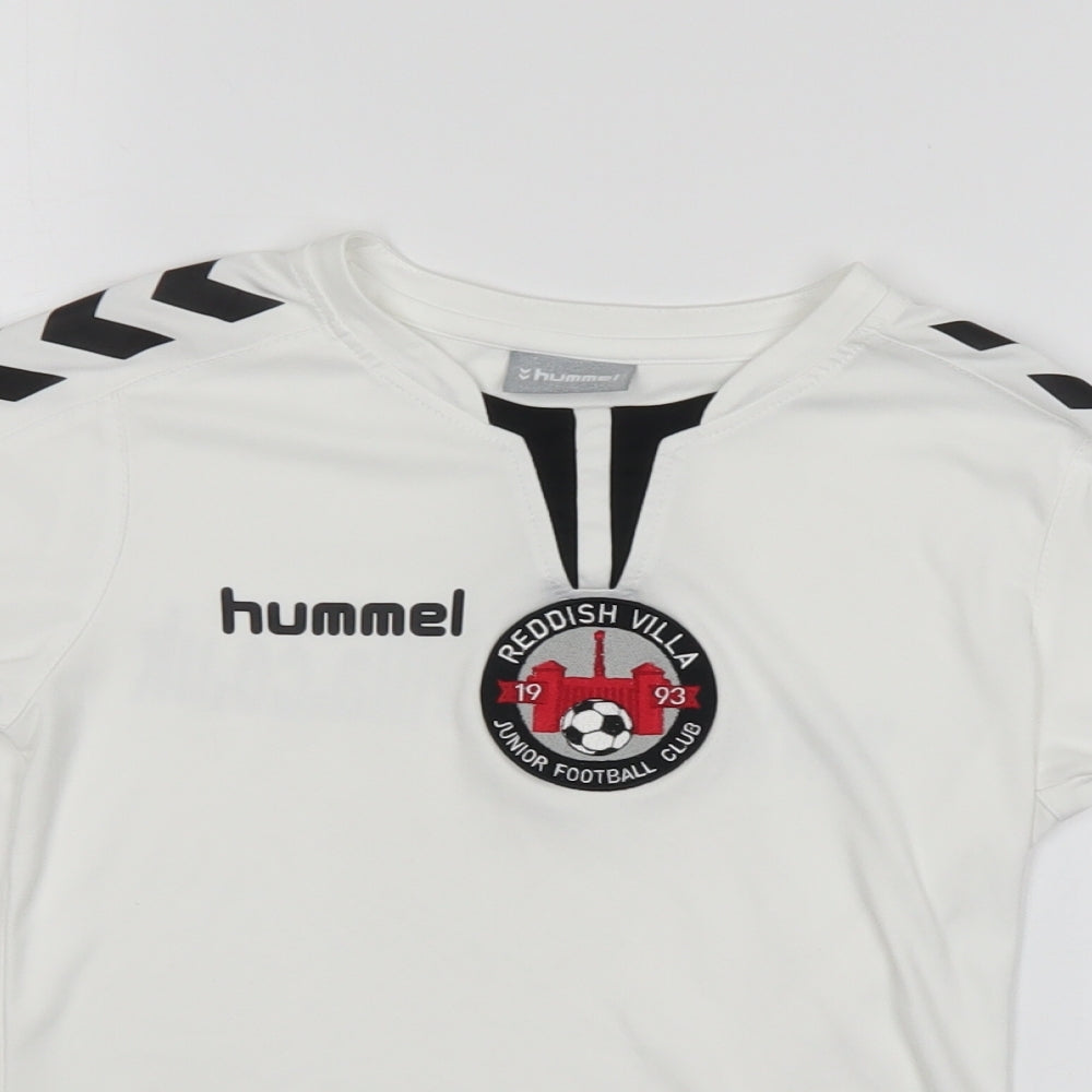 Hummel Boys White   Jersey Casual Size 7 Years  - Reddish villa fc