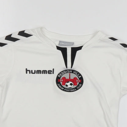 Hummel Boys White   Jersey Casual Size 7 Years  - Reddish villa fc