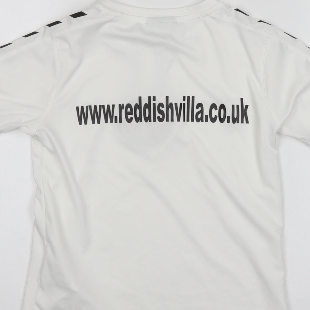 Hummel Boys White   Jersey Casual Size 7 Years  - Reddish villa fc