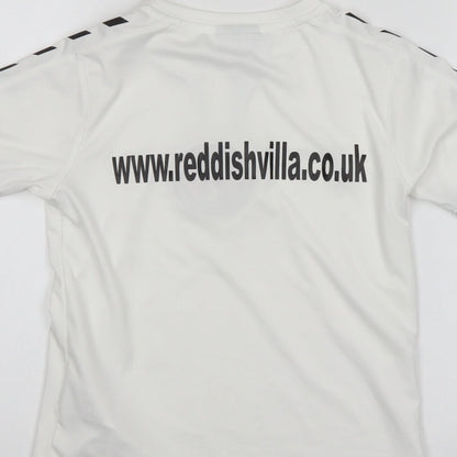 Hummel Boys White   Jersey Casual Size 7 Years  - Reddish villa fc