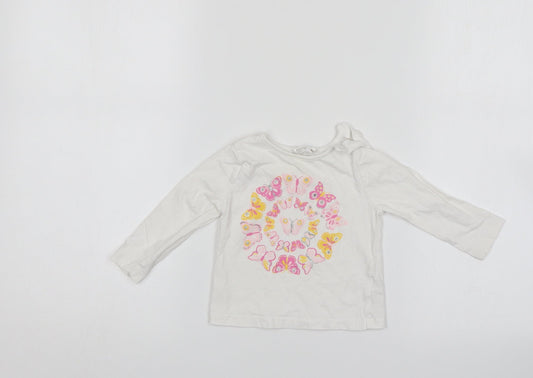 M&Co Baby White   Pullover Jumper Size 0-3 Months