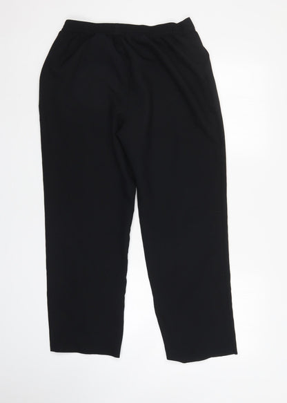 M&S Womens Black   Trousers  Size 14 L28 in