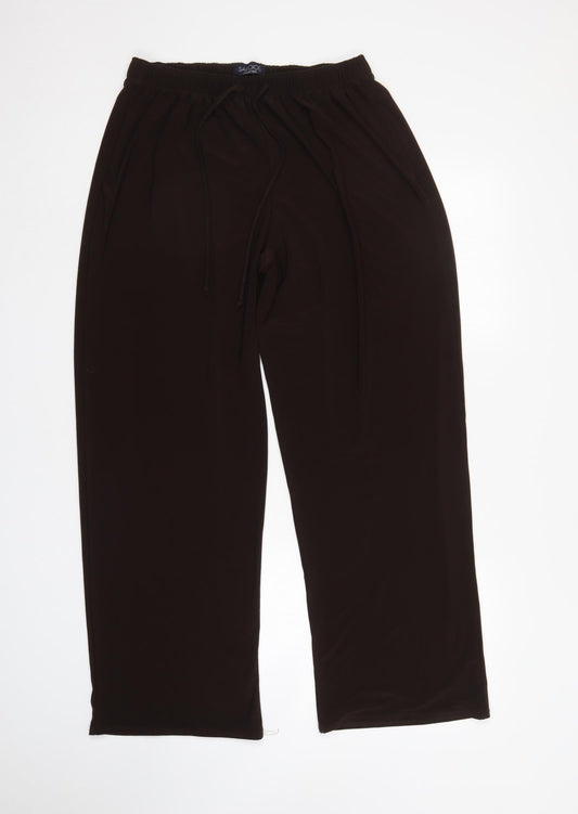 Womens UK Size 2XL Saloos Regular Fit  Brown Trousers