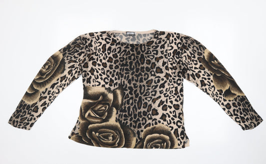 Hepburn Womens Multicoloured Animal Print  Pullover Jumper