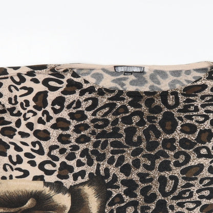 Hepburn Womens Multicoloured Animal Print  Pullover Jumper