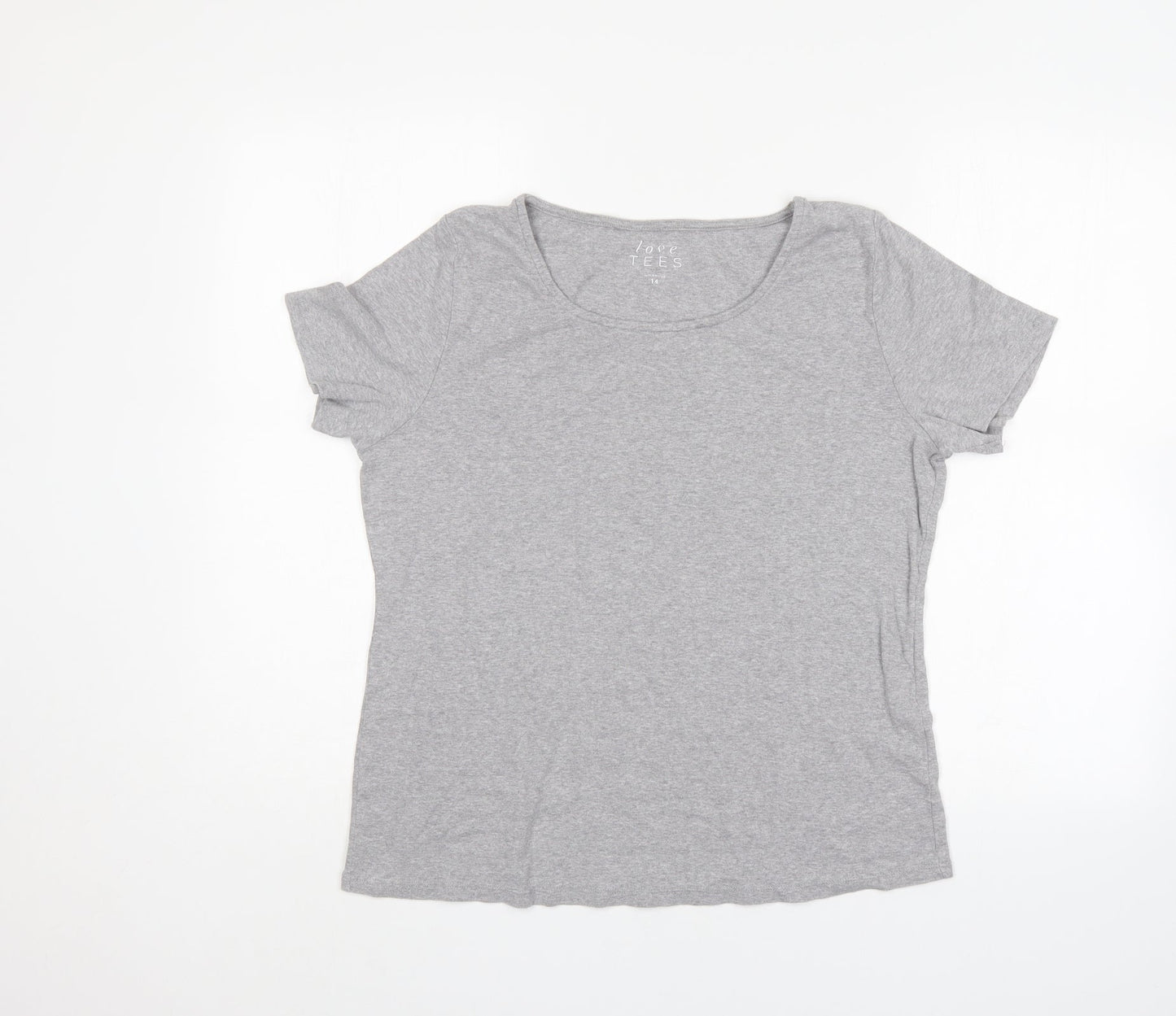 Womens UK Size 14 Love tees Grey Basic T-Shirt