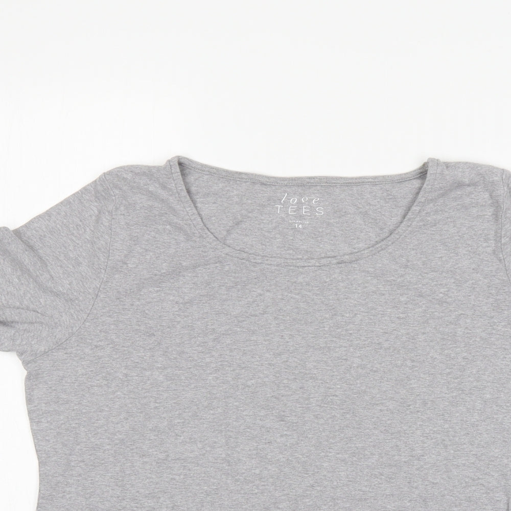 Womens UK Size 14 Love tees Grey Basic T-Shirt