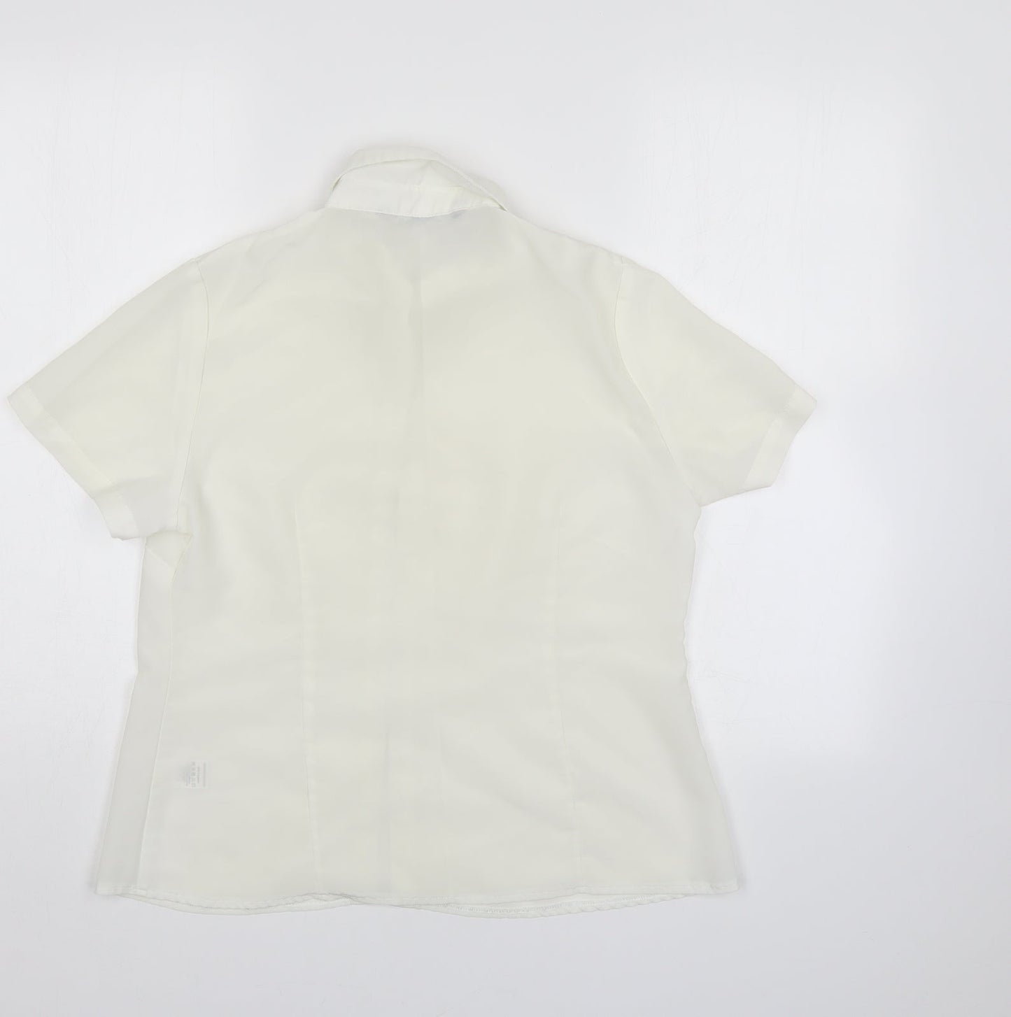 Womens UK Size 12 BM collection White Basic Button-Up