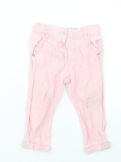 NEXT Girls Pink   Capri Trousers Size 12-18 Months