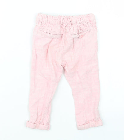 NEXT Girls Pink   Capri Trousers Size 12-18 Months