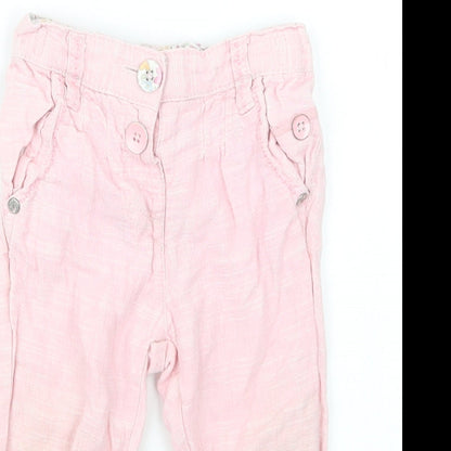 NEXT Girls Pink   Capri Trousers Size 12-18 Months