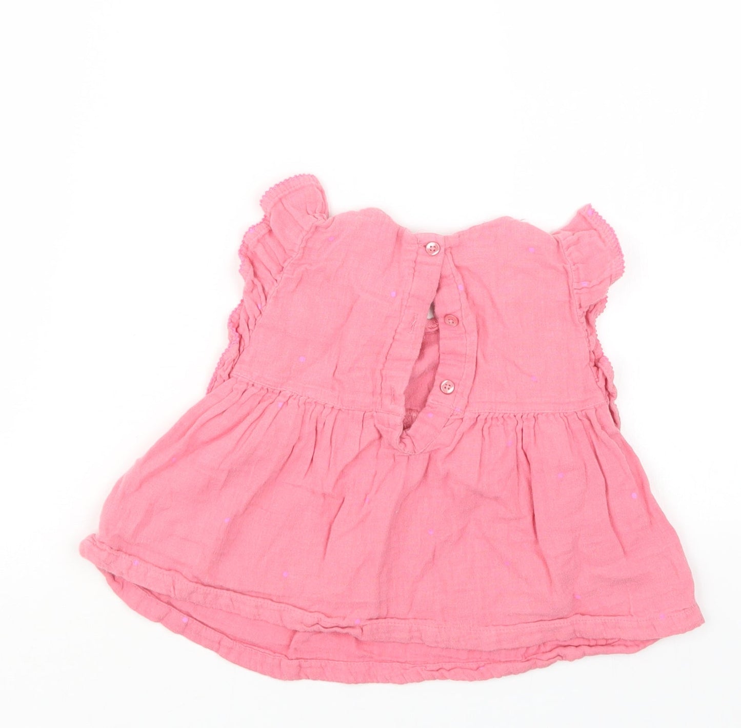 George Girls Pink Polka Dot  Basic T-Shirt Size 2-3 Years