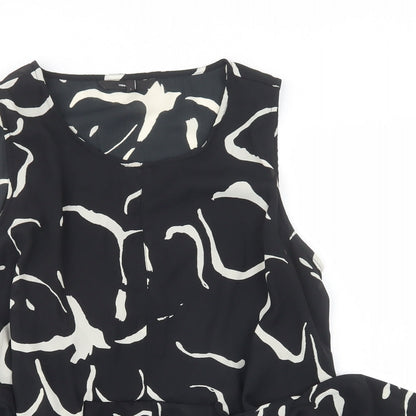 Womens UK Size L VERO MODA Black Basic T-Shirt