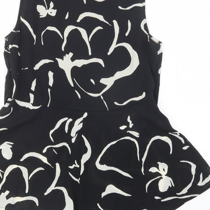 Womens UK Size L VERO MODA Black Basic T-Shirt