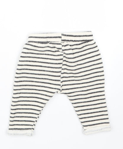 Primark Boys White Striped  Capri Trousers Size 6-9 Months