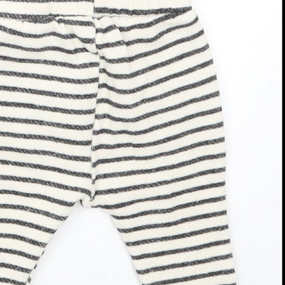 Primark Boys White Striped  Capri Trousers Size 6-9 Months