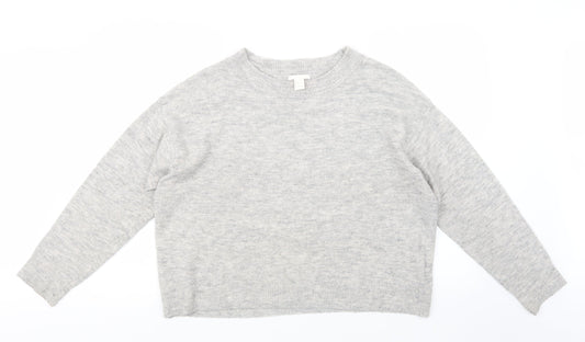 Womens UK Size L H&M Grey Pullover Jumper