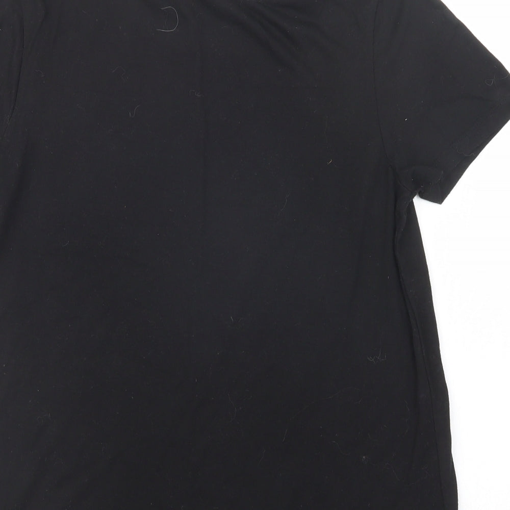 Womens UK Size 10 New Look Black Basic T-Shirt