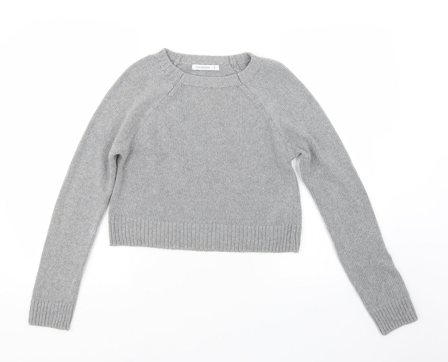 Womens UK Size S Terranova Grey Pullover Jumper